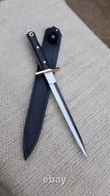 Dague Bowie de chasse Toothpick artisanale personnalisée en acier D2 avec étui