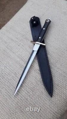 Dague Bowie de chasse Toothpick artisanale personnalisée en acier D2 avec étui