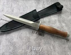Dague Commando Fairbairn Sykes Fox FX-593 avec étui en cuir et boîte