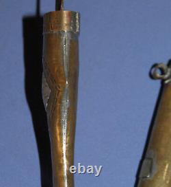 Dague De Couteau Islamique Fait Main Antique Avec Scalbard De Bronze Orné Et Poignée