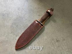 Dague Fox Knives Fairbairn Sykes FX-593 avec lame en N690Co et fourreau en cuir personnalisé
