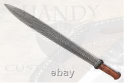 Dague Romaine Gladius Gladiateur en Acier Damas Lame de Survie Cadeau