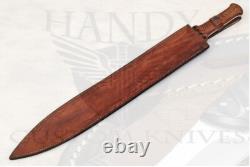 Dague Romaine Gladius Gladiateur en Acier Damas Lame de Survie Cadeau