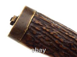 Dague SA de la Seconde Guerre mondiale allemande convertie en couteau de combat. Manche en bois de cerf, marquée par le fabricant.