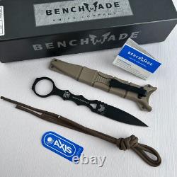 Dague SOCP de Benchmade 176BKSN en acier 440C/finition revêtue/gaine sable
