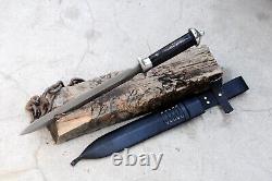 Dague Viking - grande dague de chasse, couteau fait main, couteaux tactiques de combat, dague