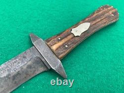 Dague WOODHEAD STAG des années 1850 super rare et belle, couteau ancien de Sheffield