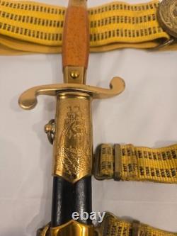 Dague Zik 58 de la Marine Soviétique Vintage Originale avec Fourreau et Ceinture