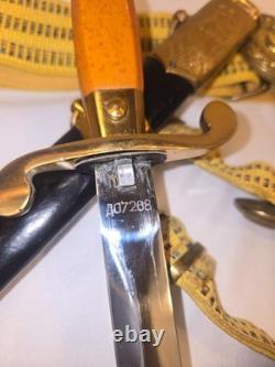 Dague Zik 58 de la Marine Soviétique Vintage Originale avec Fourreau et Ceinture