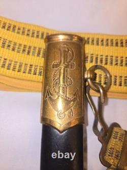 Dague Zik 58 de la Marine Soviétique Vintage Originale avec Fourreau et Ceinture