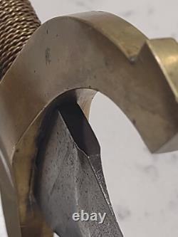 Dague antique Kris Keris, couteau de combat indonésien, lame forgée solide et tranchante