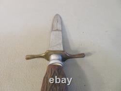 Dague de botte allemande de l’époque de la Première et de la Seconde Guerre mondiale, couteau de combat de tranchée, os, bois de cerf