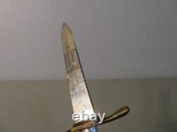 Dague de botte allemande de l’époque de la Première et de la Seconde Guerre mondiale, couteau de combat de tranchée, os, bois de cerf