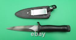 Dague de botte vintage Parker Brothers à lame fixe avec étui, survie, Japon