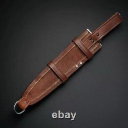 Dague de chasse artisanale personnalisée en acier à outils D2, couteau de camping, couteau de survie