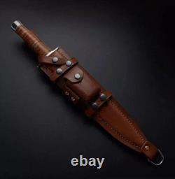 Dague de chasse artisanale sur mesure en acier à outils D2, couteau de camping, couteau de survie