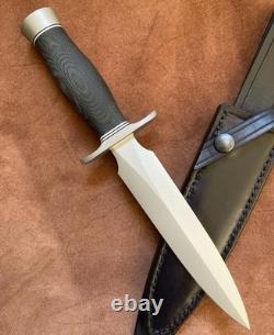 Dague de chasse en acier D2 fait main Ubr avec étui en cuir