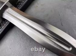 Dague de chasse en acier D2 fait main sur mesure et couteau Bowie avec poignée en Micarta et étui