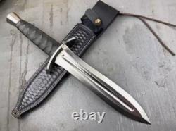 Dague de chasse en acier D2 fait main sur mesure et couteau Bowie avec poignée en Micarta et étui