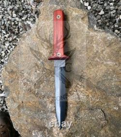 Dague de chasse en acier au carbone fait main sur mesure, couteau de survie, camping, combat