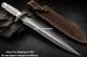 Dague De Chasse En Acier Damas Forg&eacute; &agrave; La Main De 17'' Avec Manche En Acier, Couteau D'impact