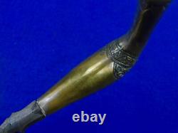 Dague de chasse et de combat indonésienne antique du XIXe siècle avec fourreau