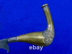 Dague de chasse et de combat indonésienne antique du XIXe siècle avec fourreau