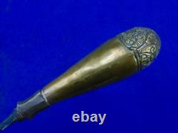 Dague de chasse et de combat indonésienne antique du XIXe siècle avec fourreau