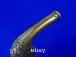 Dague de chasse et de combat indonésienne antique du XIXe siècle avec fourreau