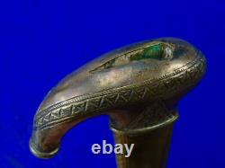 Dague de chasse et de combat indonésienne antique du XIXe siècle avec fourreau
