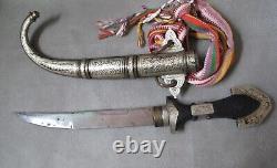 Dague de combat Antique Ottoman 9 Khanjar avec fourreau