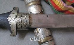 Dague de combat Antique Ottoman 9 Khanjar avec fourreau