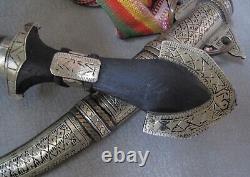 Dague de combat Antique Ottoman 9 Khanjar avec fourreau