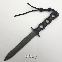 Dague de combat à lame fixe Benchmade SOCP Noir G-10 Noir en acier inoxydable 3V 185BK