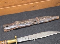 Dague de combat antique, couteau français espagnol, vieux couteau vintage des années 1800
