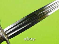 Dague de combat antique française italienne du 19ème siècle avec fourreau