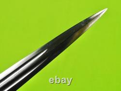 Dague de combat antique française italienne du 19ème siècle avec fourreau