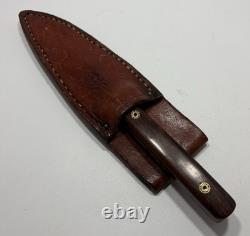 Dague de combat/botte sur mesure faite à la main par Frank J. Diluvio avec étui en cuir travaillé.
