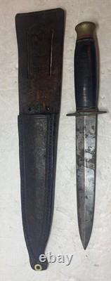 Dague de combat britannique Taylor Eye Witness Sheffield de la Seconde Guerre mondiale, couteau à lame fixe