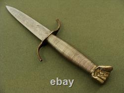 Dague de combat dragon à pommeau poing allemand de la Seconde Guerre mondiale vintage