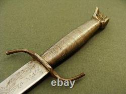Dague de combat dragon à pommeau poing allemand de la Seconde Guerre mondiale vintage