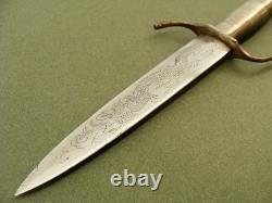 Dague de combat dragon à pommeau poing allemand de la Seconde Guerre mondiale vintage
