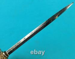 Dague de combat gravée de la marine néerlandaise de la Seconde Guerre mondiale, fabriquée en Allemagne