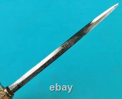 Dague de combat gravée de la marine néerlandaise de la Seconde Guerre mondiale, fabriquée en Allemagne