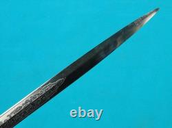 Dague de combat gravée de la marine néerlandaise de la Seconde Guerre mondiale, fabriquée en Allemagne