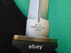 Dague de combat rigide RG-26 USA Hirschfänger en acier 440 des années 80/90 Grand couteau