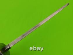 Dague de combat ronde en style médiéval sur mesure vintage des États-Unis avec étui