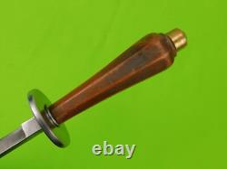 Dague de combat ronde en style médiéval sur mesure vintage des États-Unis avec étui