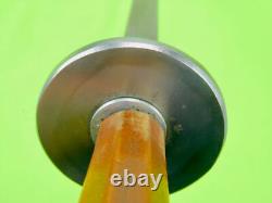 Dague de combat ronde en style médiéval sur mesure vintage des États-Unis avec étui