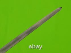 Dague de combat ronde en style médiéval sur mesure vintage des États-Unis avec étui